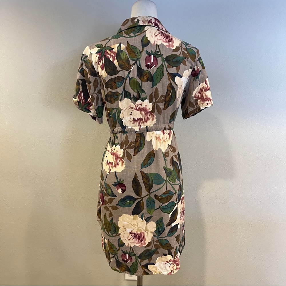 Zaful Floral short sleeves Button-Up Dress - Picture 6 of 12